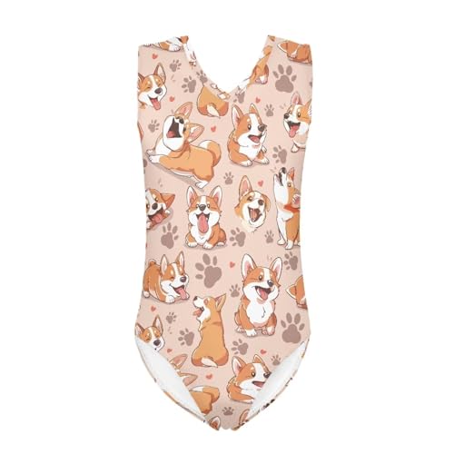 Image of INSTANTARTS Leopard Leotard Girl Gymnastics Toddler Tank Biketards One Piece