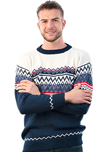 Men’s Alpaca Wool Sweater with Crew Neck “New York”
