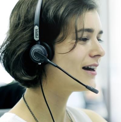 Fanvil HT302 Auriculares Doble,QD a RJ9, ENC