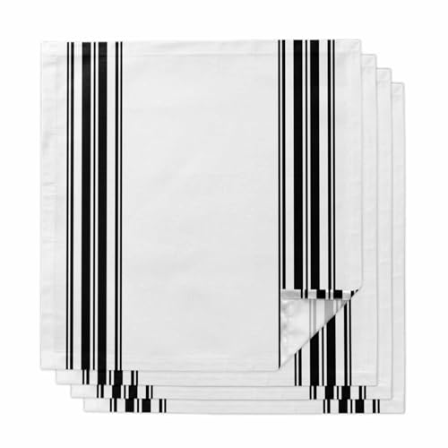 Servilletas de Tela Cuadradas Negras Pack de 4 miniatura 1
