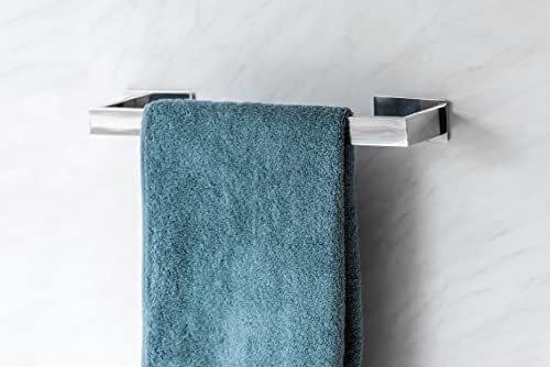 Turbo-Loc® UNO Genova Shine Bath Towel Rail 40 cm Stainless Steel Towel Rail for Bath Towels or Towels Attachment without Drilling Rustproof 41 x 4.4 x 7.6 cm Glossy - Image 4