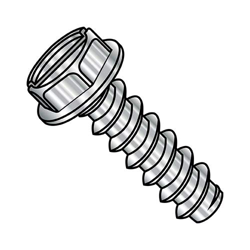 Tornillo autorroscante cabeza hexagonal ranurada 6-20x1/2 inoxidable 18-8 pack 5000