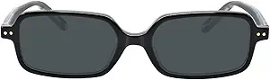 TIJN Retro Rectangular Sunglasses for Women,Vintage 90s Style,Trendy Lightweight UV Protection,Fashion Square Sunnies,Black
