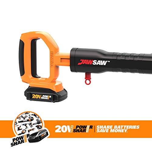 WORX WG320 JawSaw 20V PowerShare Cordless Electric Chainsaw with Auto-Tension (Renewed)