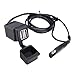 MICTUNING SAE to USB Cable Adapter 3.1A Dual Port Power Socket for Motorcycle for Smart Phone Tablet GPS