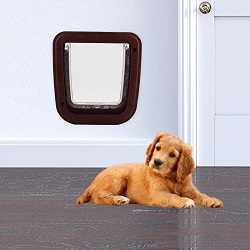 Dolity Porta de para cães com função de travamento do portão de do mini acesso fácil de instalar res