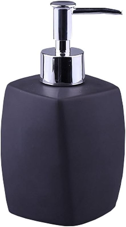 Hand Soap Bottle 400 ml Ceramic Lotion Soap Soap Manual Family Hotel Shampoo Shower Washing Hand Detergent Dispenser，Black