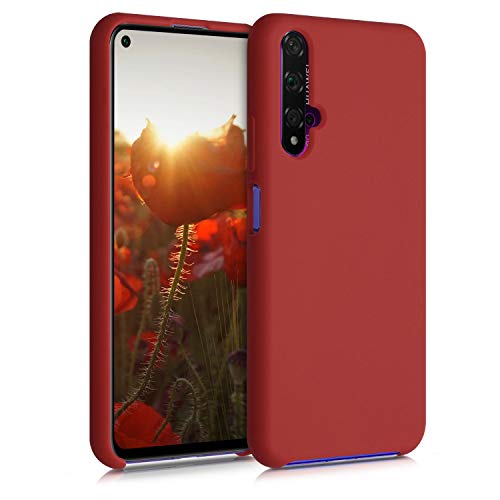 kwmobile Funda Compatible con Huawei Nova 5T - Carcasa de TPU para móvil - Cover Trasero en Rojo Oscuro