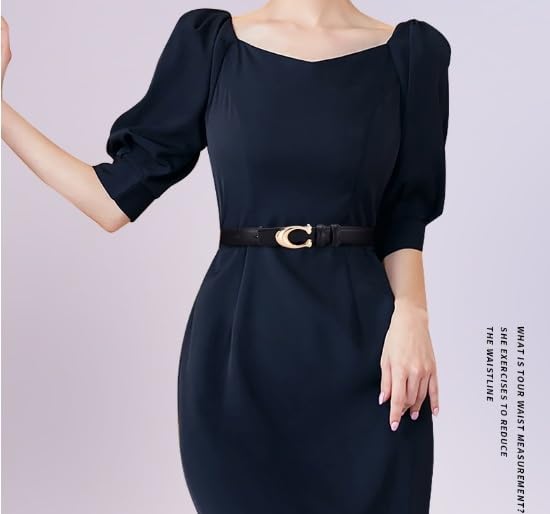 Sided Belt Women's Genuine Leather Decorative Thin Belt3