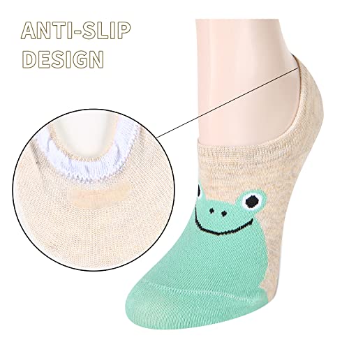 Image of Benefeet Sox Funny No Show Socks Womens Girls Fun Animals Novelty Low Cut Socks Cute Crazy Sock Non Slip Christmas Gifts