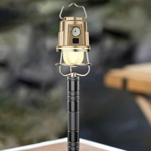 Image of Glaceon Camping Lantern, 1200mAh Powered Rechargeable Lantern Camping, Lantern Searchlight with Hanger & Hook,Emergency Lights for Home, USB Cable (GC-04)