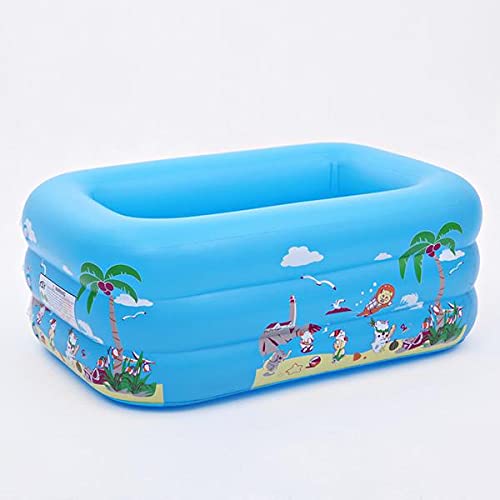 WSJYPPaddling Pool for Pets, Kids Paddling Bathing Pool,Sturdy Foldable Dog Swimming Pool, Bathtub Children Ball Pits for Garden Patio Bathroom,L: 120 x 30 cm-Blue