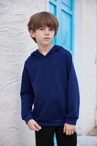 Image of Arshiner Unisex Kids Soft Pullover Hooded Sweatshirt with Pocket Basic Hoodies Sportswear Age 4-13 Years