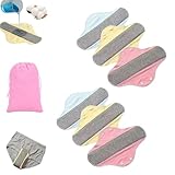 3/6 Pcs Reusable Graphene Incontinence Pads, Leak-Proof & Waterproof Washable, for Elderly Care & Mobility Support, Feel Secure, Dry, and Comfortable (6Pcs)