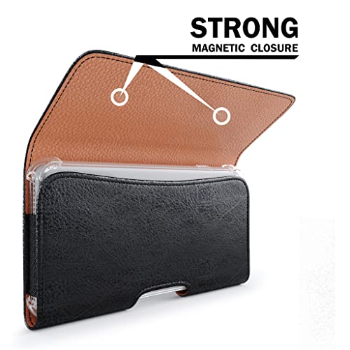 Bomea Holster For Google Pixel 7, 6A, 4A 5G, Galaxy A10E, A01, S22, Note 10, Cell Phone Belt Holder Case With Belt Clip, Id Card Storage Pouch Cover (Fits Google, Samsung Phone With Otterbox Case) #TOP1