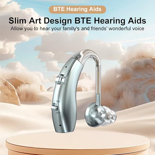 Image of Fastwell F25 Rechargeable Hearing Aid for Adults & Seniors, Behind-the-Ear Design, 30 Min Quick Charge, Noise Reduction, Single Ear With 6-Month Warranty (Azure)