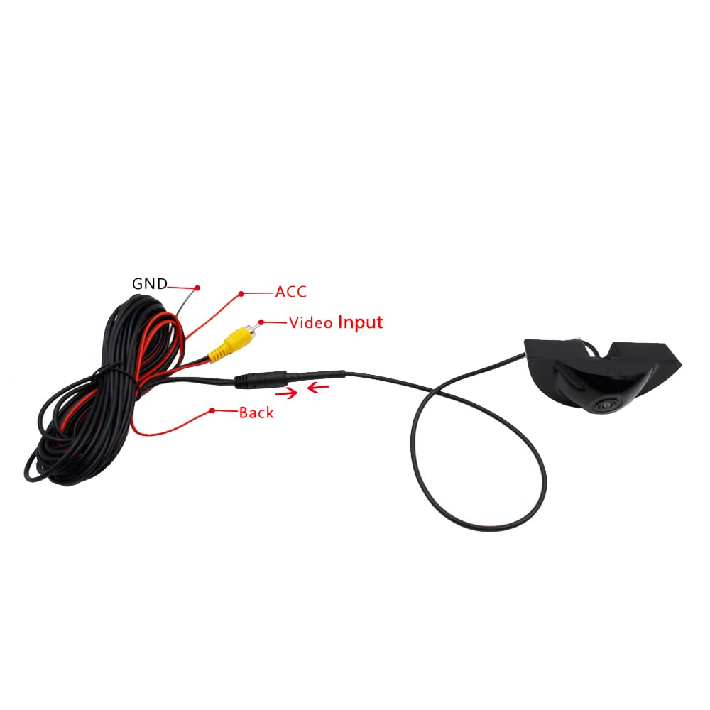 MASO Telecamera anteriore per auto, in ABS nero, con angolo di visione di 170 gradi, adatta per V*o/lvo XC40 XC60 XC90 XC70 S90 S80 S60 V90 V70 V60 2018-2020