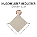 hauck Cuddle N Play, Löwe Beige - Musselin Schnuffeltuch & Trösterchen für Neugeborene 25 x 25 cm für Neugeborene mit Tiermotiv, Kuscheltier & Einschlafhilfe, Waschbar bei 60° C