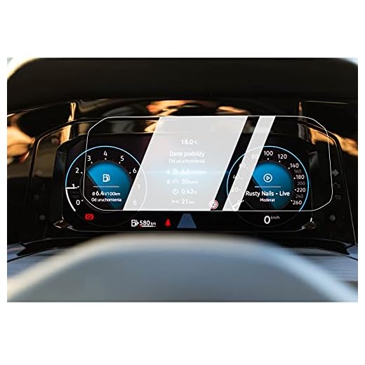 BIXUAN för 2020 2021 V W Golf VIII mk8 GTI GTD GTE 10,25 tum instrumentskyddsfolie displayskyddsfolie transparent 9H härdat glas skydd Anti fingeravtryck skyddsfolie GPS GPS GPS GPS GPS GPS GPS GPS