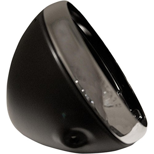 Emgo Lucas Style 7in. Side Mount Headlight Shells - Black 66-65068