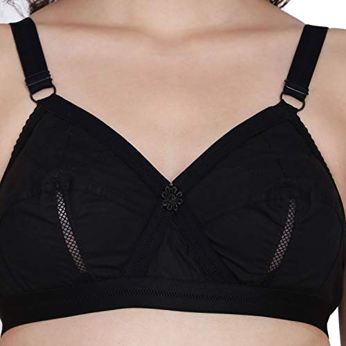 Image of Fashiol Women's-Girls Cotton Non Padded Non Wired Minimizer Bra Perf Multicolor 36D