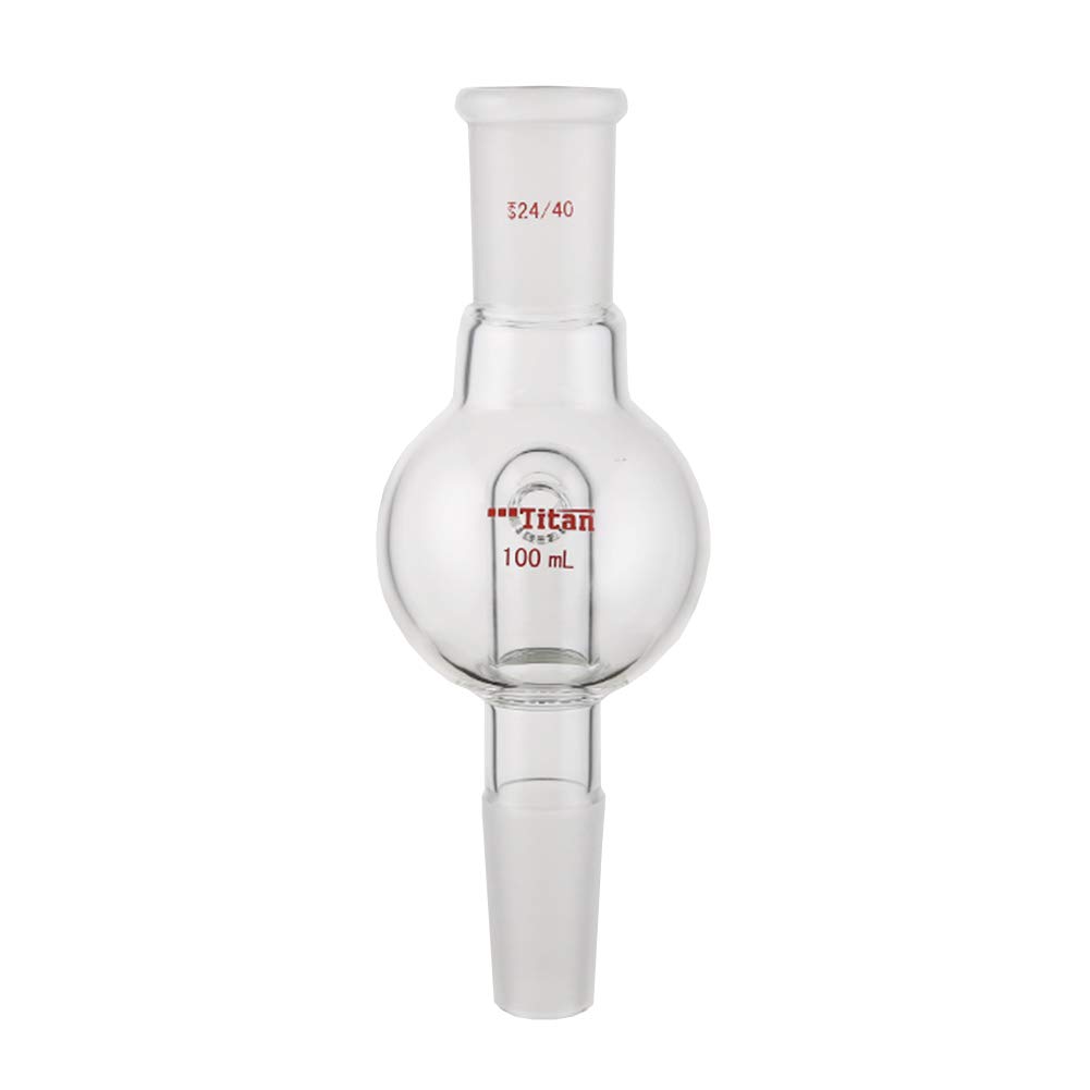 100ml Glass Rotary Evaporator Bump Trap Anti-Splash with 24/40 Top Outer Joint & 24/40 Bottom Inner Joint