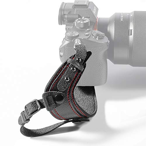 alouweekuky Correa de Mano para Cámara de Fotos Empuñadura de Muñeca Correa de Mano para Cámara de Fotos Réflex Compatible con Canon,Nikon,Sony,Pentax y Muchas más (negro) Cover