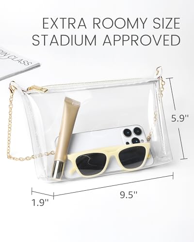 HULISEN Clear Bag for Stadium Events, Clear Purses for Women Stadium Crossbody, Transparent Bag for Concerts, Festival3