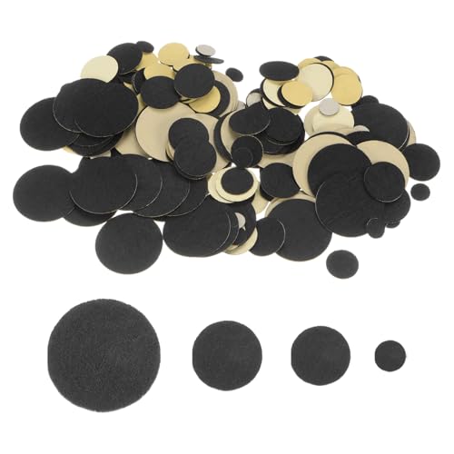 Cercles adhésifs en feutre noir multi-tailles 12 à 40 mm pour loisirs créatifs et couture