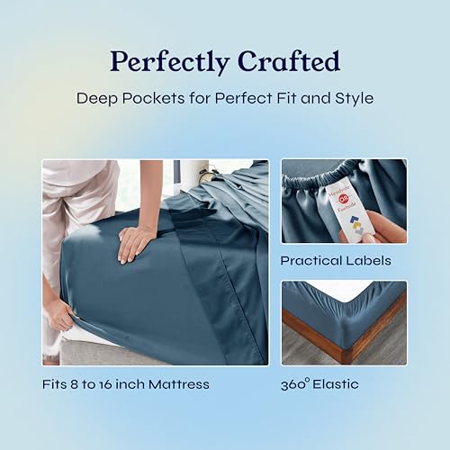 image for California Design Den Full Size Bed Sheets Set - Soft 400 Thread Count