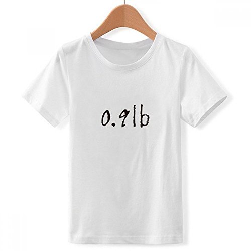 T-shirt blanc pour les garçons grand vêtement col ras du cou coton