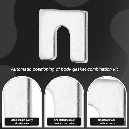 Image of 40 Pieces Auto Body And Fender Alignment Shim, Automotive Alignment Shim Assortment Kit With 1 /16 inch & 1 /8 inch Thick, 3 /8 inch Slot Opening Shims, 1 /4 inch Wide, Silver
