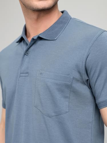 Image of Monte Carlo Mens Regular Fit Half Sleeve Solid Polo Neck T-Shirt (Pack of 1)