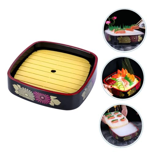 Plato japonés para sushi con patrón crisantemo miniatura 6