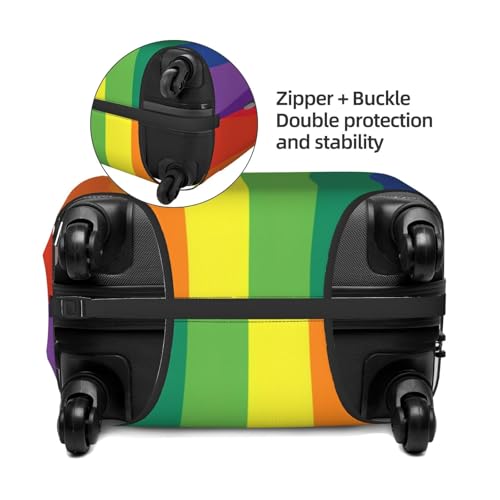 Rainbow Luggage Cover Elastic Suitcase Protector Ftis 29-32 Inch Suitcase Cover for Luggage4