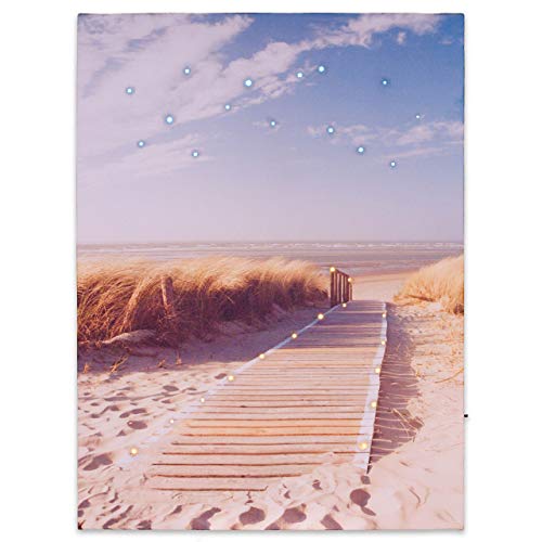 LED Wandbild Leinwandbild mit Beleuchtung Fotodruck Düne 30x40cm...