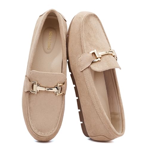 SONALOONG Loafers for Women,Arch Support & All-Day Comfort, Slip On