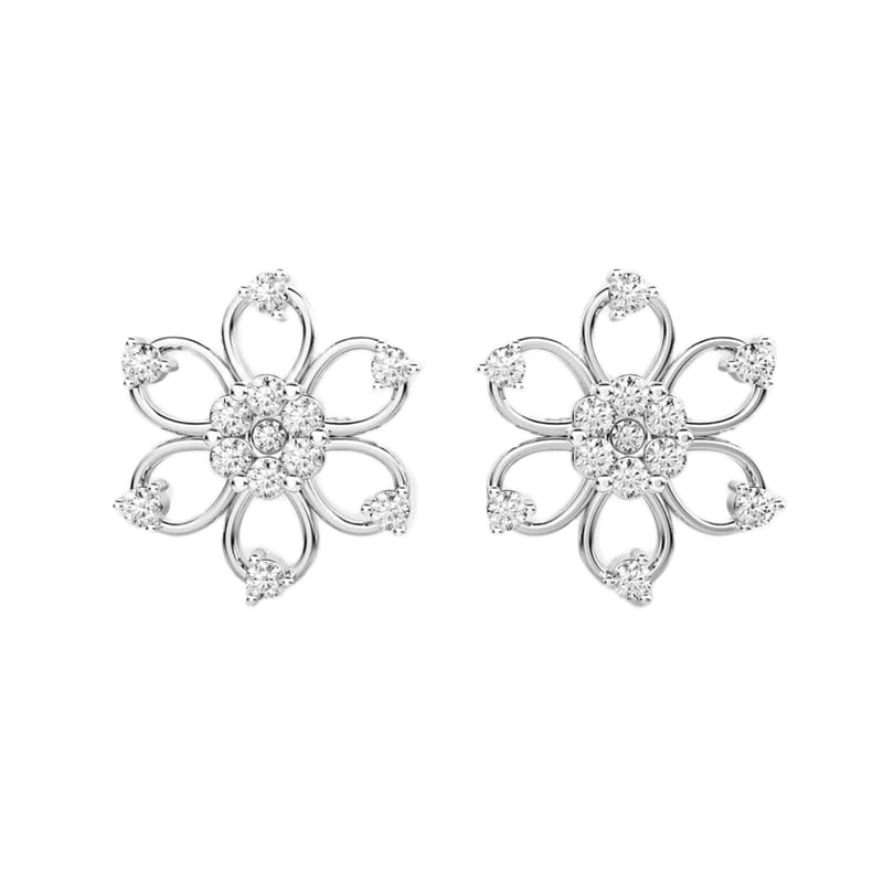 Clous d'oreilles en argent sterling 925 anti-irritation avec pierre ronde 3.382g