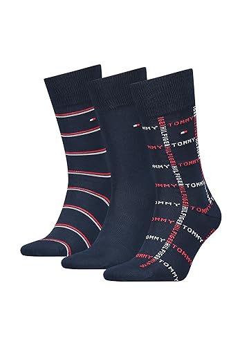 Tommy Hilfiger CLSSC Sock, Azul (Navy), 43-46 (Pack de 3) para Hombre