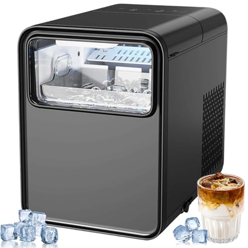 Ice Maker Machine Counter Top for Home, 1.5l Water Tank, 12kg/26lb in 24h, Ice Ready in 6 Mins, 2 Bullet Ice Sizes, Self-Cleaning Portable Small Clear Ice Cube Maker