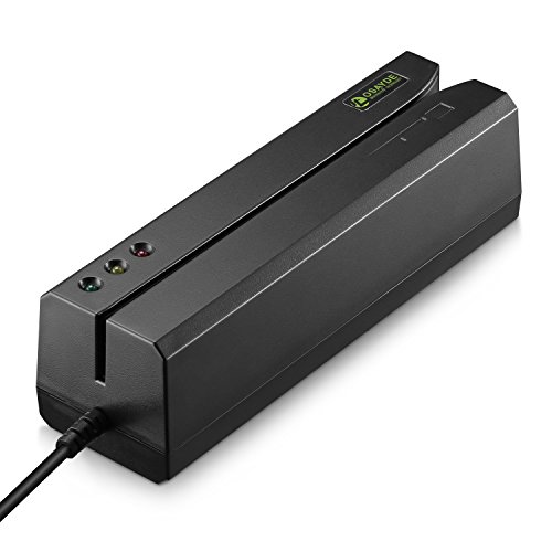 IT OSAYDE 606 Credit Card Reader USB Magnetic Stripe Card Reader Writer with 3 Tracks, for Credit Card, Debit Card, Gift Card, Club Membership Card All Magnetic Swipe Card with 20 Blank Cards