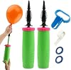 Bomba para globos manual 2 piezas, inflador de doble acción para globos, bomba de aire portátil para fiestas (COLOR: verde) 2