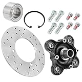 Rear Wheel Hub Bearing Studs Brake Rotor Kit for Polaris Ranger 900 1000 Diesel 570-Full-Size Brutus GEM...