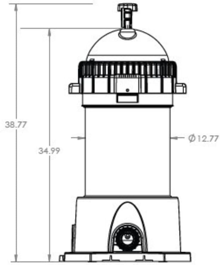 Dimensional drawing of DPM AquaStar Pipeline Cartridge Filter