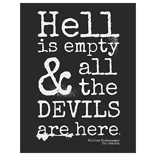 Hell Is Empty And All The Devils Are Here.: Shakespeare Quote, The Tempest, Devils Are Here - Blank Lined Journal