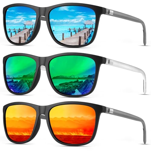 KALIYADI Sunglasses-Men Mens-Sunglasses Polarized Sunglasses: UV Protection Unisex Driving Fishing Lightweight Classic