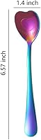 Vista 2 de 7 cucharas de acero inoxidable, cucharas en forma de corazón, cuchara de café, cuchara de postre, cucharas de helado, cucharas de té, cuchara