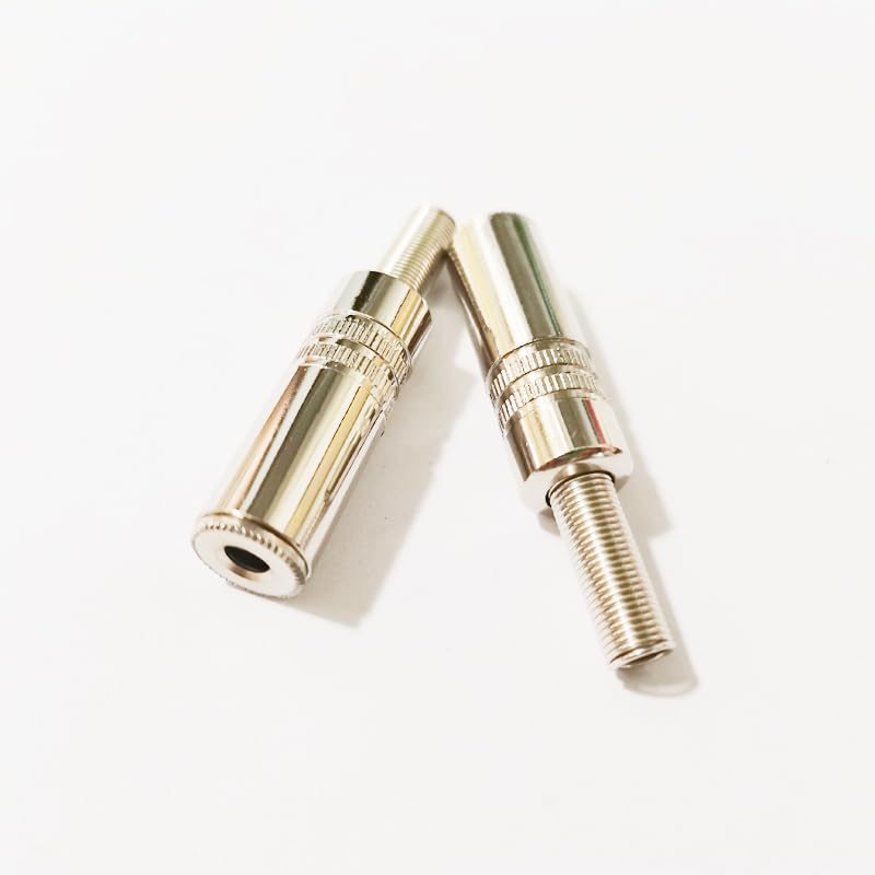 Wiring Connecting Terminals - NCHTEK Metal Shell 3.5mm Jack Stereo Audio Female Socket Connector for 3.5 Male Headphones Speaker Cable 100 pcs,