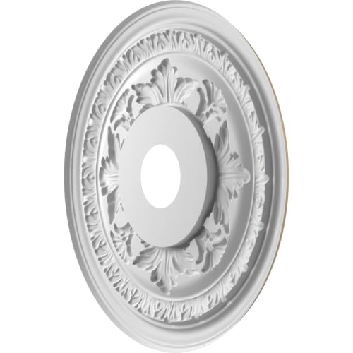 Image of 19 inchOD x 3 1 /2 inchID x 1 inchP Baltimore Thermoformed PVC Ceiling Medallion (Fits Canopies up to 7 3 /4 inch), Universal Metallic Champagne Mist