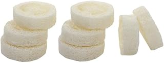 10Pcs White Natural Loofah Slices for Soap Making, Loofah Exfoliating Body Sponge Scrubber for Skin Care Loofa Soap Supplies Bathing Accessories